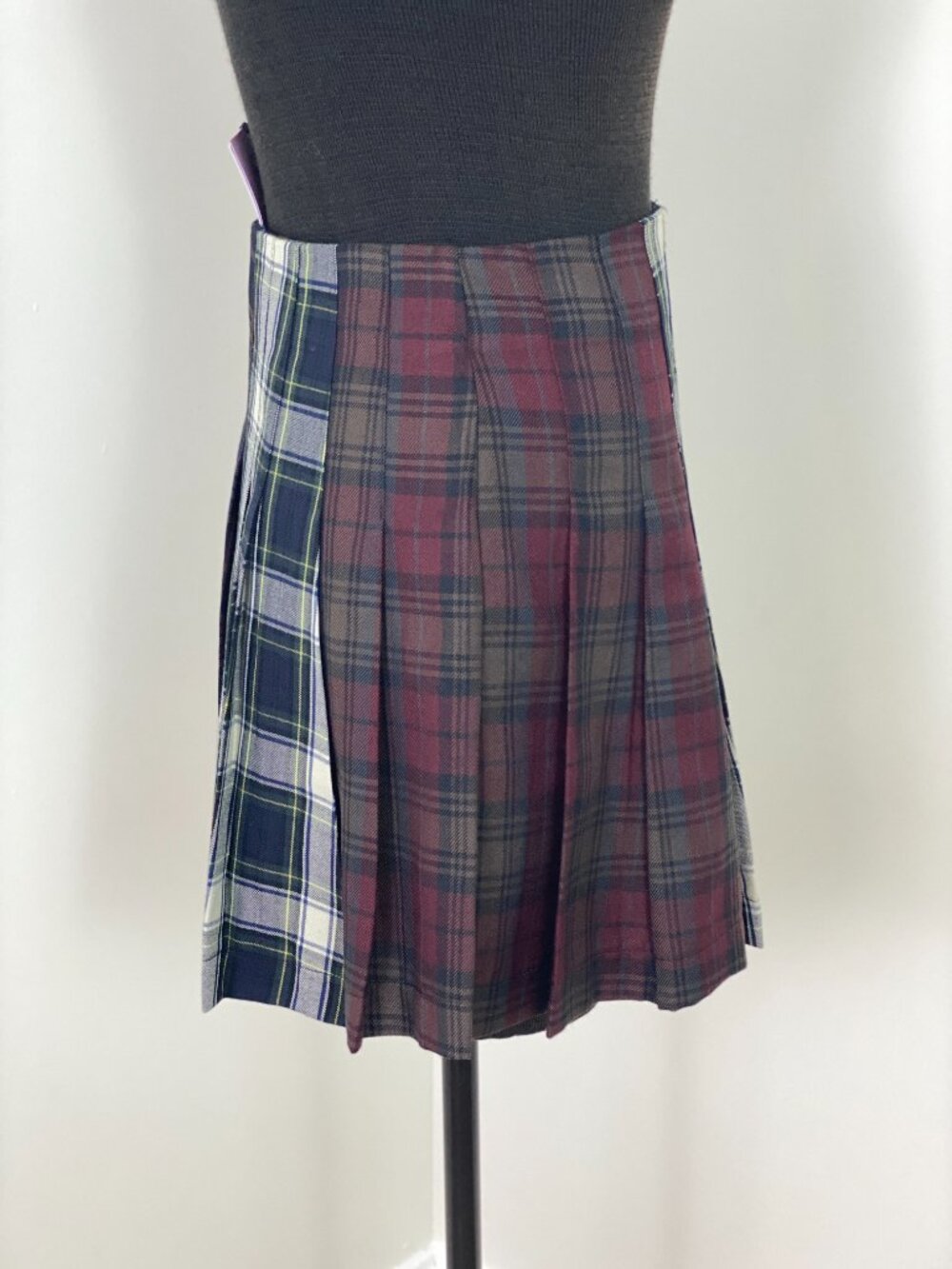 NWT Avec Les Filles Multi-Plaid Pleated Mini Skirt - Size 0 - Picture 2 of 10